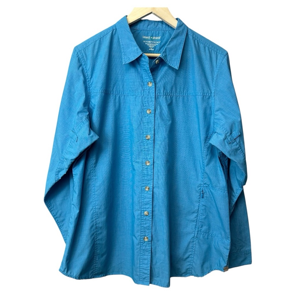 Exofficio Insect Shield Vented Button Down Outdoor Long Sleeve Hiking Size XL